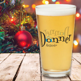 Weihnachts Donner Santas Reindeer Kopfhörerglas Glas