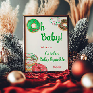 Weihnachts-Donut-Baby-Sprinkle, Shower Poster