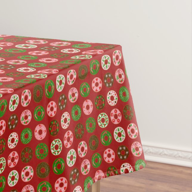 Weihnachts Donut Holiday Leckerei Muster Tischdecke (Beispiel)
