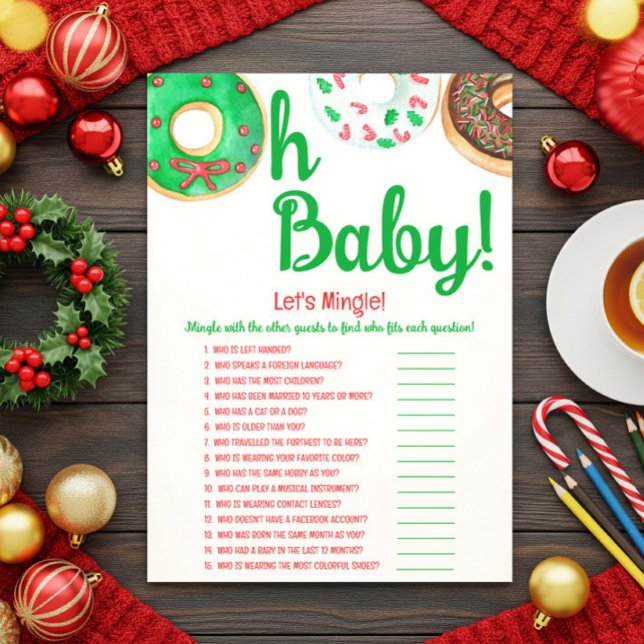 Weihnachts-Donut-Kinderdusche, Let's Mingle Game (Von Creator hochgeladen)