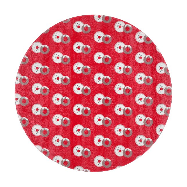 Weihnachts Donuts Sprinkles Bäckerei Schneidebrett (Vorderseite)