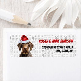 Weihnachts-Drahthaar Pointer Dog Rücksendeadresse