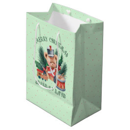 Weihnachts-Drummer-Illustration Mittlere Geschenktüte