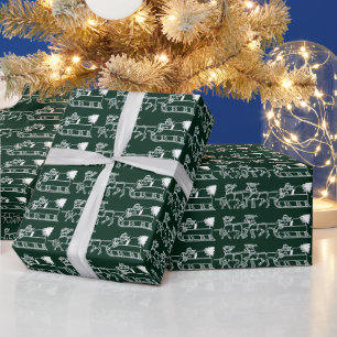 Weihnachts dunkelkiefer grün Weihnachtsmann niedl Geschenkpapier