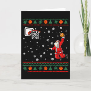 Weihnachts-Dunking-Santa-Skelett-Weihnachten-Männe Karte