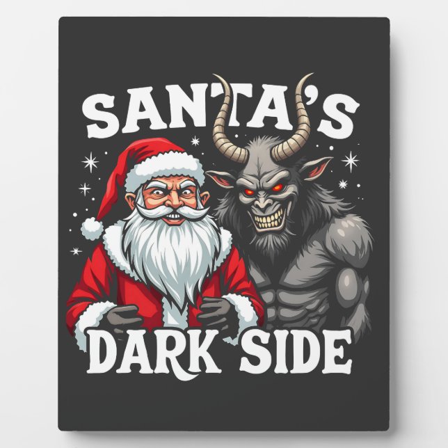 Weihnachts-Dunkle Seite Weihnachtsbäumkrampus Fotoplatte (Vorderseite)