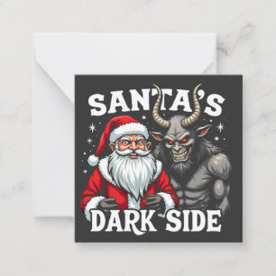 Weihnachts-Dunkle Seite Weihnachtsbäumkrampus Mitteilungskarte