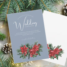Weihnachts-Dusty Blue Winter Feierliche Hochzeit