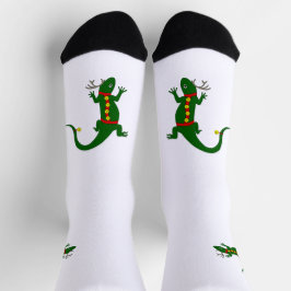 Weihnachts-Echsen-Crew-Socken Socken