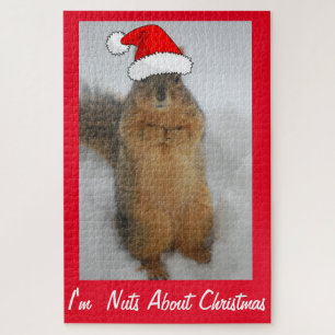 Weihnachts-Eichhörnchen mit Santa-Hut