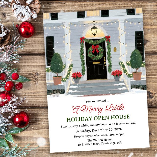 Weihnachts-Eingangstür Open House  Einladung (Von Creator hochgeladen)