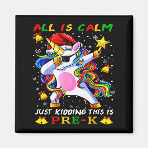 Weihnachts-Einhorn Alles ist ruhig, nur ein Scherz Magnet