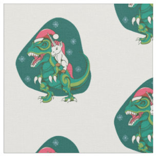 weihnachts-einhorn-dinosaurier-weihnachtsmann stoff