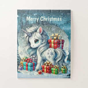 Weihnachts Einhorn Fantasy Girls anpassbar