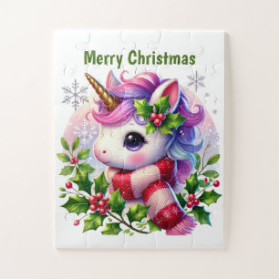 Weihnachts Einhorn Fantasy Girls anpassbar
