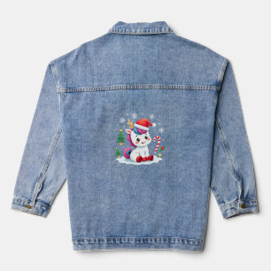 Weihnachts Einhorn Niedlich Magisches Xmas Kleinki Jeansjacke