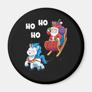 Weihnachts-Einhorn-Shirt Magisches Xmas-Santa-Clau Magnet
