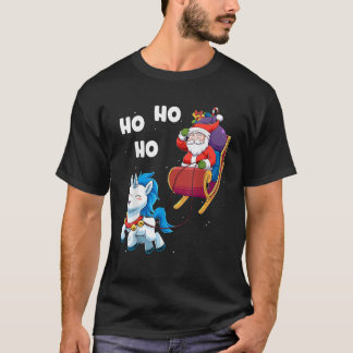 Weihnachts-Einhorn-Shirt Magisches Xmas Santa Clau T-Shirt