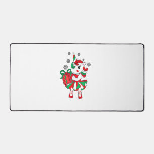 Weihnachts Einhorn Spaß Mädchen Kinder Schneeflock Schreibtischunterlage