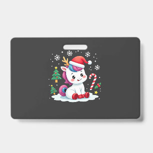 Weihnachts Einhorn Süß Magisches Xmas Kleinkind Mä Ausweis