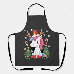 Weihnachts Einhorn Süß Magisches Xmas Kleinkind Mä Schürze