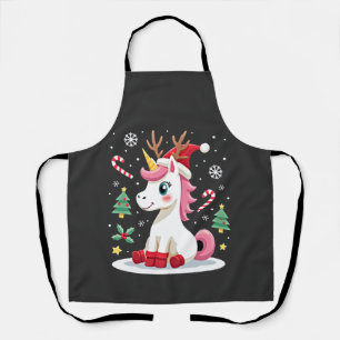 Weihnachts Einhorn Süß Magisches Xmas Kleinkind Mä Schürze