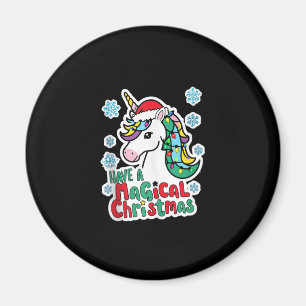 Weihnachts-Einhörner haben eine magische Weihnacht Magnet