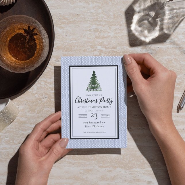 Weihnachts-Einladung Navy-Cottage Einladung (Von Creator hochgeladen)