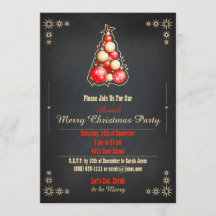 Weihnachts Einladung Party Dinner Tree DIY