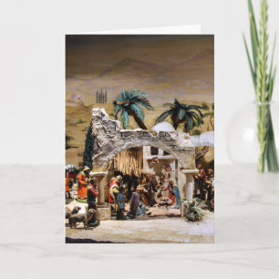 Weihnachts-Einrichtung für Krippen Feiertagskarte