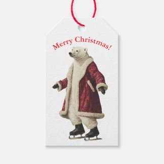 WEIHNACHTS-EISBÄR-GESCHENKETIKETT GESCHENKANHÄNGER
