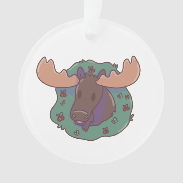 Weihnachts-Elch  Ornament (Vorderseite)