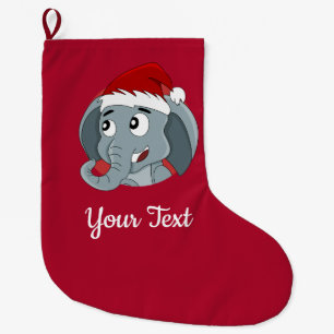 Weihnachts-Elefant Cartoon Weihnachten Strumpf Großer Weihnachtsstrumpf