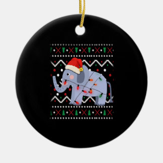 Weihnachts-Elefantengeschenk zu Weihnachten Keramik Ornament