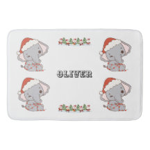 Weihnachts Elephant Badezimmer Mat