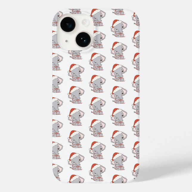 Weihnachts-Elephant-iPhone-Fall Case-Mate iPhone 14 Hülle (Rückseite)