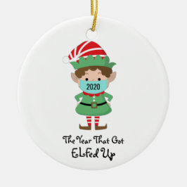 Weihnachts-Elf 2020 Jahr, das Got hat Keramik Ornament