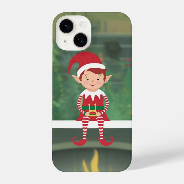 Weihnachts-Elf auf Shelf iPhone / iPad Fall 14 Hülle (Rückseite)