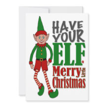 Weihnachts-Elf-Boy-Grußkarte
