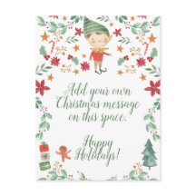 Weihnachts-Elf-Boy Postcard