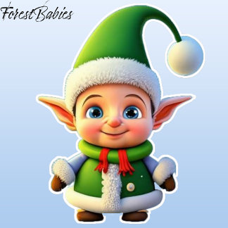 Weihnachts-Elf-Cartoon Grafik Weihnachten Weihnach Aufkleber