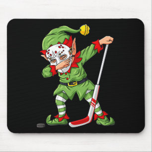 Weihnachts-Elf Dabbing Eishockey Spieler Boys Kind Mousepad