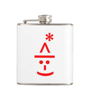 Weihnachts-Elf Emoticon Xmas ASCII Text Kunst Flachmann