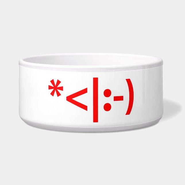 Weihnachts-Elf Emoticon Xmas ASCII Text Kunst Napf (Vorderseite)