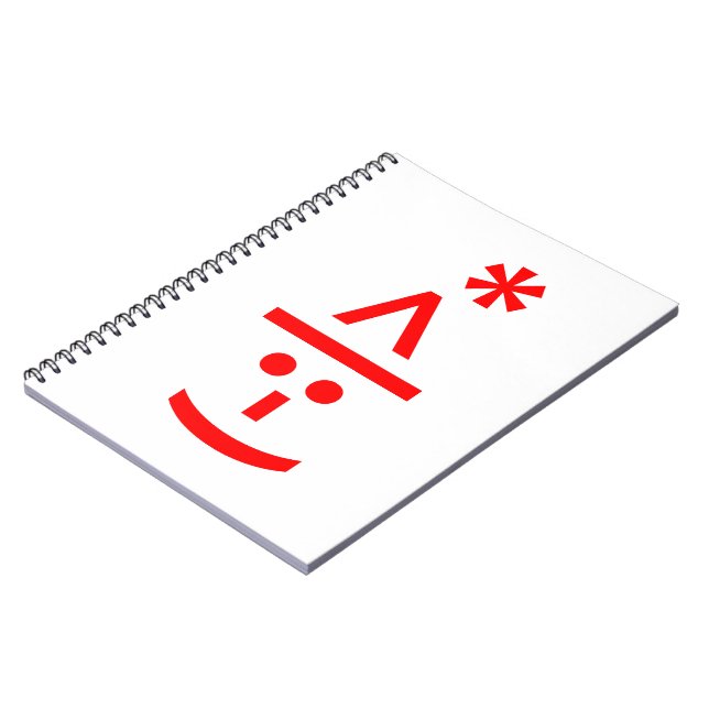 Weihnachts-Elf Emoticon Xmas ASCII Text Kunst Notizblock (Linke Seite)