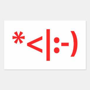 Weihnachts-Elf Emoticon Xmas ASCII Text Kunst Rechteckiger Aufkleber