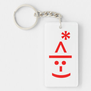 Weihnachts-Elf Emoticon Xmas ASCII Text Kunst Schlüsselanhänger
