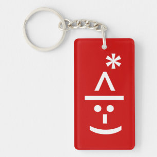 Weihnachts-Elf Emoticon Xmas ASCII Text Kunst Schlüsselanhänger