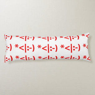 Weihnachts-Elf Emoticon Xmas ASCII Text Kunst Seitenschläferkissen
