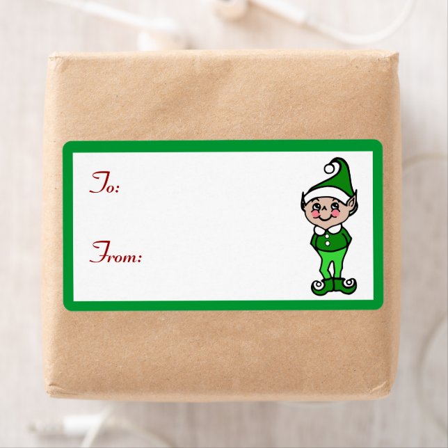 Weihnachts-Elf-Geschenke Tag Labels (Insitu)